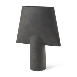 Mercana Rylee Sculptural Ceramic Vase - Modern Matte Finish for Stylish Home Décor and Versatile Arrangements Dark Brown Ceramic | 13.0H 69803