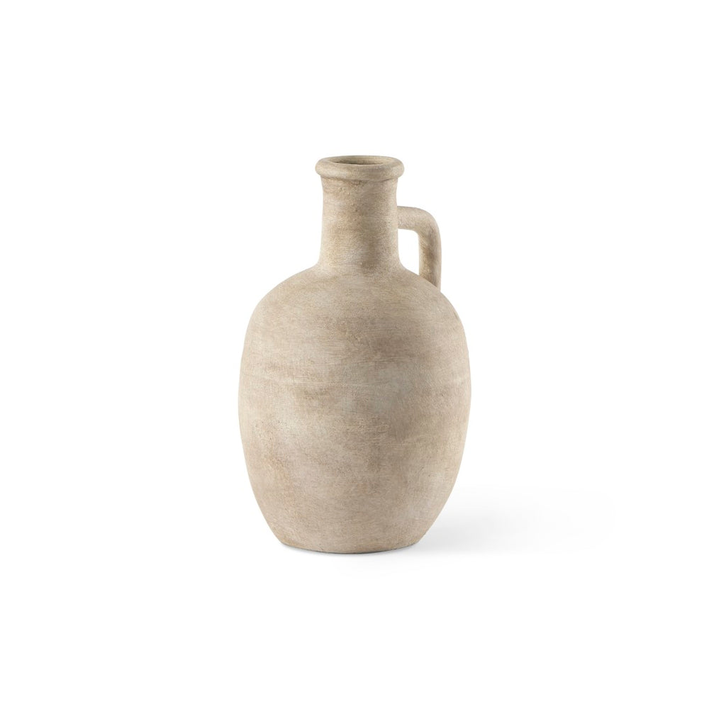 Mercana Zenni Timeless Warm Matte Ceramic Vase for Effortless Style in Contemporary and Rustic Decor Beige Ceramic | 9.3H 69804