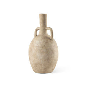 Mercana Zenni Timeless Warm Matte Ceramic Vase for Effortless Style in Contemporary and Rustic Decor Beige Ceramic | 12.0H 69805