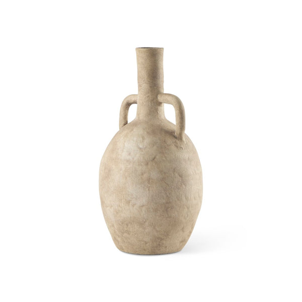 Mercana Zenni Timeless Warm Matte Ceramic Vase for Effortless Style in Contemporary and Rustic Decor Beige Ceramic | 12.0H 69805