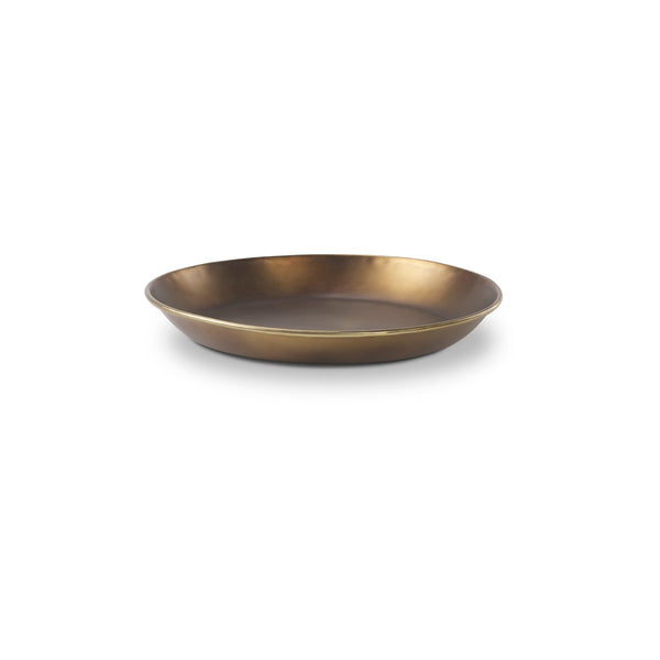 Mercana Eagan Elegant Burnished Brass Tray - Stylish Aluminum Centerpiece for Modern Home Décor & Organization Brass Aluminium |  16.0L 69949