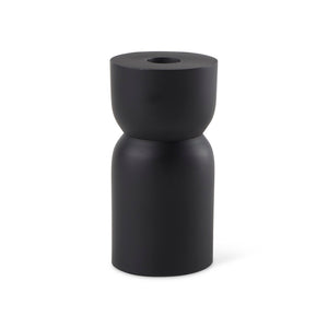 Mercana Malta Aluminum Candle Holder - Modern Dark Gold Accent for Elegant Home Decor and Tabletop Display Black Metal | 5" 70059