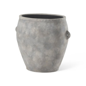 Mercana Zuma Elegant Ceramic Floor Vase with Brushed Charcoal Finish – Modern Minimalist Home Accent Piece Light Gray Ceramic | 24.4H 69797