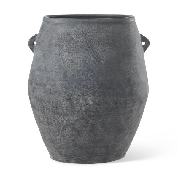 Mercana Zuma Elegant Ceramic Floor Vase with Brushed Charcoal Finish – Modern Minimalist Home Accent Piece Dark Gray Ceramic | 31.9H 69798
