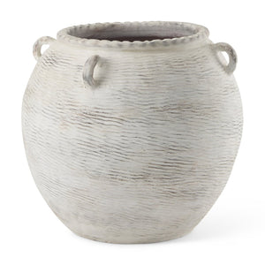 Mercana Misha Sculptural Floor Vase with Textured Base, Timeless Design for Modern or Coastal Interiors Cream Ceramic | 22.4H 69800
