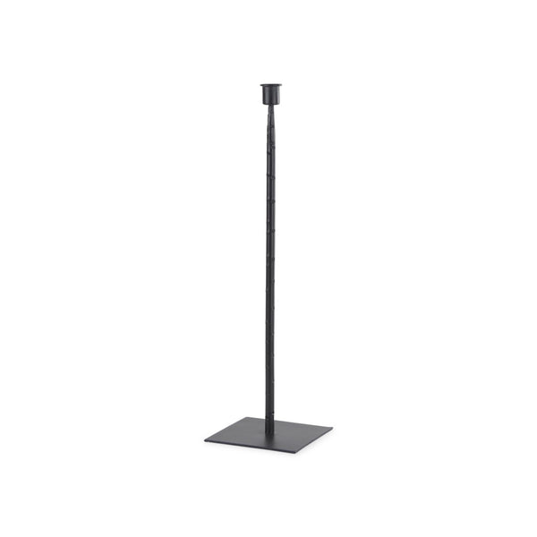 Mercana Porter Candle Holder - Industrial-Style Matte Iron Accent for Taper Candles in Any Home Decor Setting Black Metal | 18.0H 69861