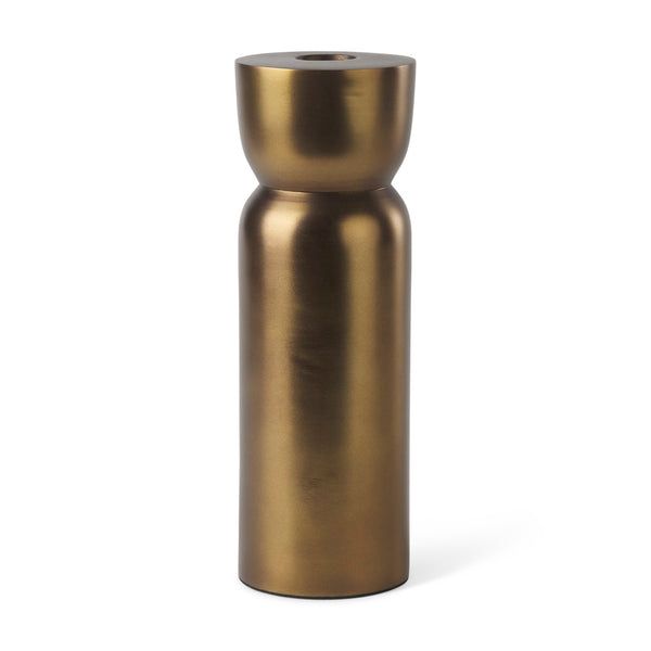 Mercana Malta Aluminum Candle Holder - Modern Dark Gold Accent for Elegant Home Decor and Tabletop Display Gold Metal | 7.5" 69869
