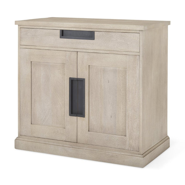 Mercana Braxton Accent Cabinet: Stylish Storage Solution with Rustic Charm and Modern Design for Any Space 69931