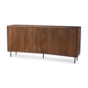 Mercana Lance Solid Wood Sideboard with Curved Design, Ample Storage, and Contemporary Style for Modern Spaces 69960