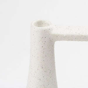 Mercana Burton Elegant Two-Tone Ceramic Jug Vase - Glossy and Matte Finish for Chic Home Decor Accents White and Black Ceramic | 8.3H 69648