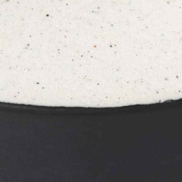 Mercana Burton Elegant Two-Tone Ceramic Jug Vase - Glossy and Matte Finish for Chic Home Decor Accents White and Black Ceramic | 8.3H 69648