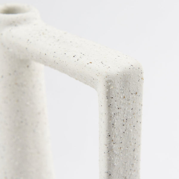 Mercana Burton Elegant Two-Tone Ceramic Jug Vase - Glossy and Matte Finish for Chic Home Decor Accents White and Black Ceramic | 10H 69649