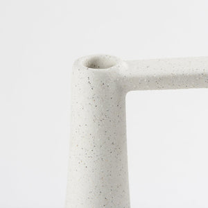 Mercana Burton Elegant Two-Tone Ceramic Jug Vase - Glossy and Matte Finish for Chic Home Decor Accents White and Black Ceramic | 11.6H 69650