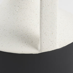 Mercana Burton Elegant Two-Tone Ceramic Jug Vase - Glossy and Matte Finish for Chic Home Decor Accents White and Black Ceramic | 11.6H 69650