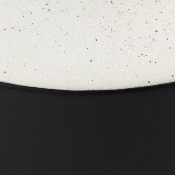 Mercana Burton Elegant Two-Tone Ceramic Jug Vase - Glossy and Matte Finish for Chic Home Decor Accents White and Black Ceramic | 11.6H 69650