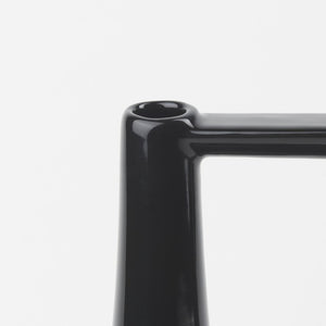 Mercana Burton Contemporary Ceramic Jug Vase with Dual Finish for Modern Farmhouse and Minimalist Decor Glossy & Matte Black Ceramic | 11.6H 69981