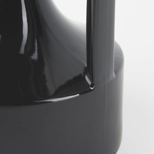 Mercana Burton Contemporary Ceramic Jug Vase with Dual Finish for Modern Farmhouse and Minimalist Decor Glossy & Matte Black Ceramic | 11.6H 69981