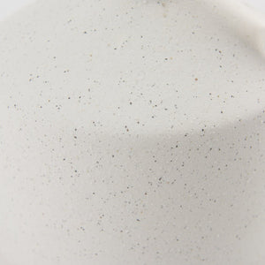 Mercana Burton Small Ceramic Jug Vase in Textured Matte White - Perfect for Boho, Coastal, and Farmhouse Decor Off-white Sandy Textured Ceramic | 8.3H 69982