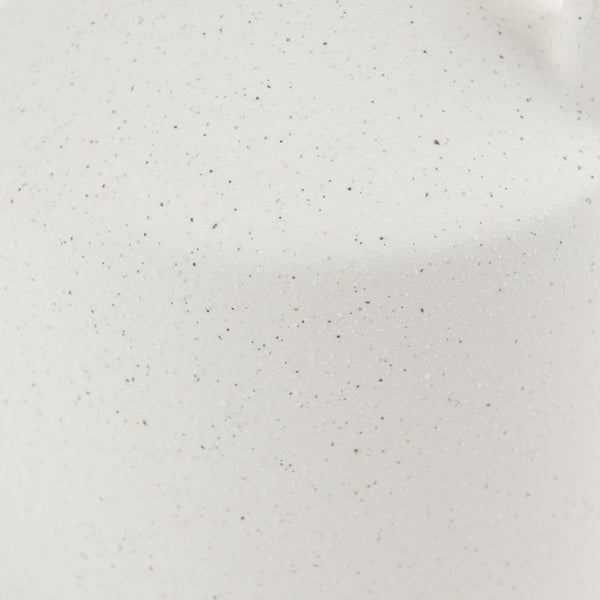 Mercana Burton Small Ceramic Jug Vase in Textured Matte White - Perfect for Boho, Coastal, and Farmhouse Decor Off-white Sandy Textured Ceramic | 10H 69983
