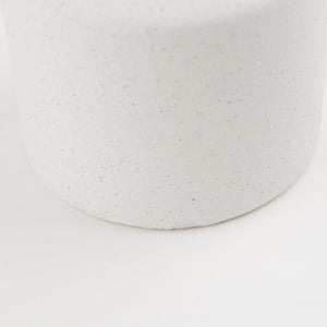 Mercana Burton Small Ceramic Jug Vase in Textured Matte White - Perfect for Boho, Coastal, and Farmhouse Decor Off-white Sandy Textured Ceramic | 10H 69983