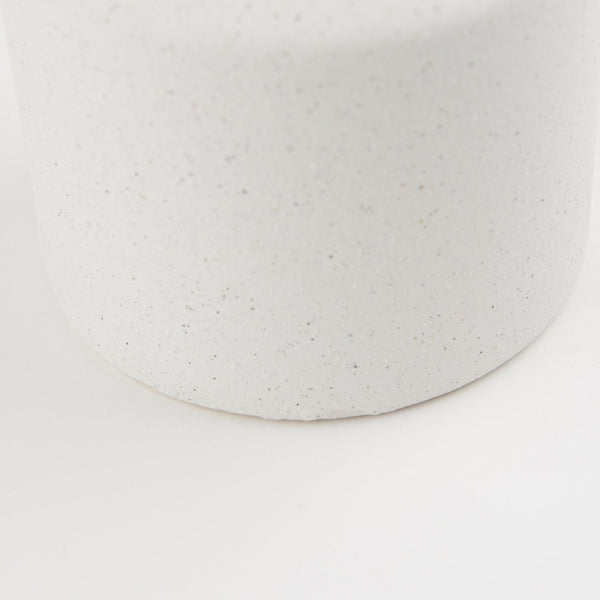 Mercana Burton Small Ceramic Jug Vase in Textured Matte White - Perfect for Boho, Coastal, and Farmhouse Decor Off-white Sandy Textured Ceramic | 10H 69983