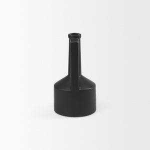 Mercana Burton Small Jug Vase - Sleek Ceramic Design for Modern & Rustic Decor, Perfect for Any Space Matte Black Ceramic | 8.3H 69985