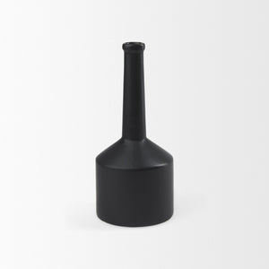 Mercana Burton Small Jug Vase - Sleek Ceramic Design for Modern & Rustic Decor, Perfect for Any Space Matte Black Ceramic | 10H 69986