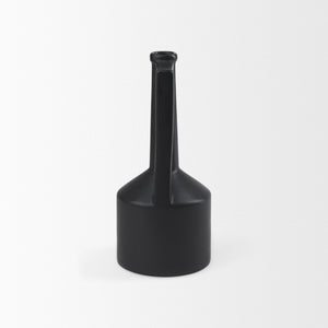 Mercana Burton Small Jug Vase - Sleek Ceramic Design for Modern & Rustic Decor, Perfect for Any Space Matte Black Ceramic | 10H 69986