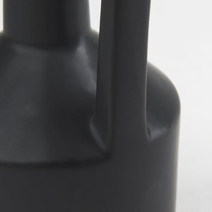Mercana Burton Small Jug Vase - Sleek Ceramic Design for Modern & Rustic Decor, Perfect for Any Space Matte Black Ceramic | 10H 69986