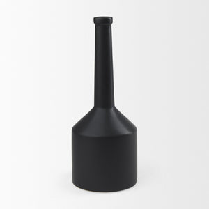 Mercana Burton Small Jug Vase - Sleek Ceramic Design for Modern & Rustic Decor, Perfect for Any Space Matte Black Ceramic | 11.6H 69987