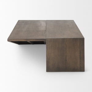 Mercana West Solid Mango Wood Angled Coffee Table - Rustic Charm Meets Modern Design for Your Living Space 69781