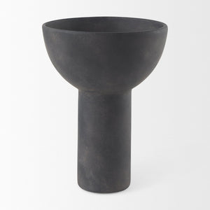 Mercana Sariah Decorative Vase - Matte Black Ceramic Accent for Modern and Rustic Home Décor Displays 69792