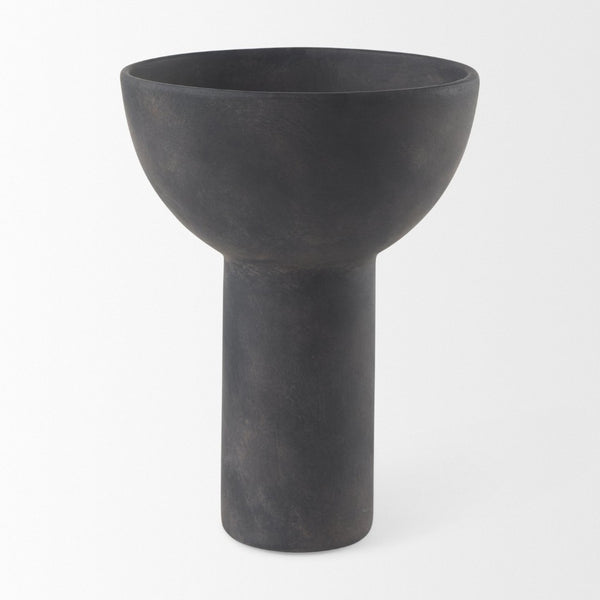 Mercana Sariah Decorative Vase - Matte Black Ceramic Accent for Modern and Rustic Home Décor Displays 69792