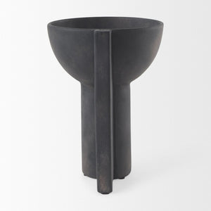 Mercana Sariah Decorative Vase - Matte Black Ceramic Accent for Modern and Rustic Home Décor Displays 69792