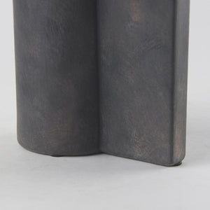 Mercana Sariah Decorative Vase - Matte Black Ceramic Accent for Modern and Rustic Home Décor Displays 69792