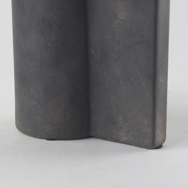 Mercana Sariah Decorative Vase - Matte Black Ceramic Accent for Modern and Rustic Home Décor Displays 69792