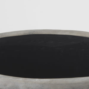 Mercana Zuma Elegant Ceramic Floor Vase with Brushed Charcoal Finish – Modern Minimalist Home Accent Piece Light Gray Ceramic | 24.4H 69797