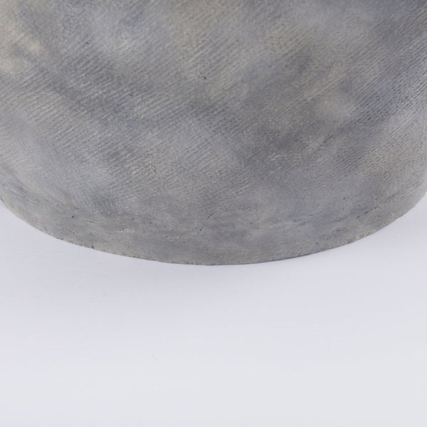 Mercana Zuma Elegant Ceramic Floor Vase with Brushed Charcoal Finish – Modern Minimalist Home Accent Piece Light Gray Ceramic | 24.4H 69797