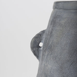 Mercana Zuma Elegant Ceramic Floor Vase with Brushed Charcoal Finish – Modern Minimalist Home Accent Piece Dark Gray Ceramic | 31.9H 69798