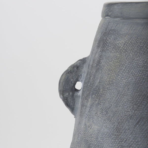 Mercana Zuma Elegant Ceramic Floor Vase with Brushed Charcoal Finish – Modern Minimalist Home Accent Piece Dark Gray Ceramic | 31.9H 69798