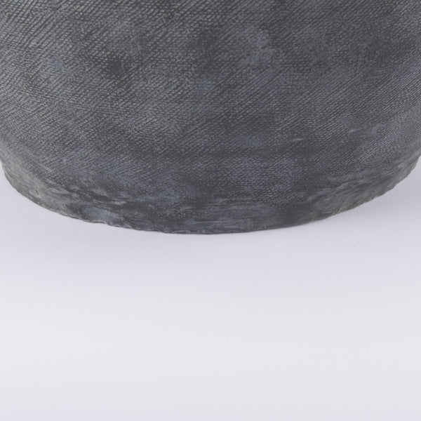 Mercana Zuma Elegant Ceramic Floor Vase with Brushed Charcoal Finish – Modern Minimalist Home Accent Piece Dark Gray Ceramic | 31.9H 69798