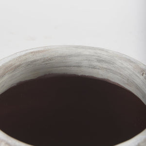 Mercana Misha Sculptural Floor Vase with Textured Base, Timeless Design for Modern or Coastal Interiors Cream Ceramic | 16.1H 69799