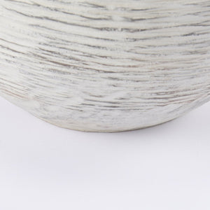 Mercana Misha Sculptural Floor Vase with Textured Base, Timeless Design for Modern or Coastal Interiors Cream Ceramic | 16.1H 69799