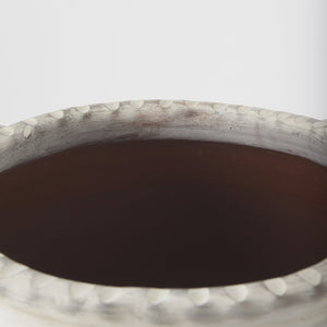 Mercana Misha Sculptural Floor Vase with Textured Base, Timeless Design for Modern or Coastal Interiors Cream Ceramic | 22.4H 69800