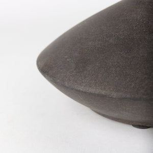 Mercana Rylee Sculptural Ceramic Vase - Modern Matte Finish for Stylish Home Décor and Versatile Arrangements Dark Brown Ceramic | 6.9H 69801