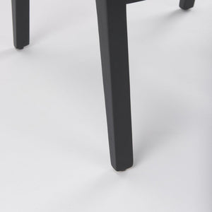 Mercana Wynn Contemporary Dining Chair with Cushioned Seat and Stylish Solid Wood Frame for Any Space Beige Fabric | Cane Back | Black Wood 69828