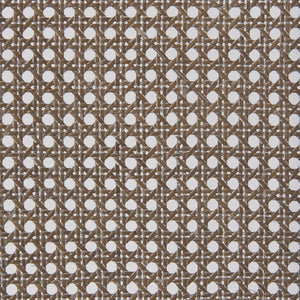 Mercana Wynn Contemporary Dining Chair with Cushioned Seat and Stylish Solid Wood Frame for Any Space Beige Fabric | Cane Back | Brown Wood 69829