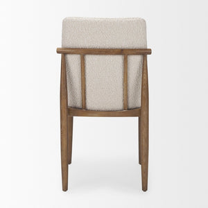 Mercana Cavett Coastal-Inspired Upholstered Dining Chair with Mid-Century Style and Soft Beachy Finish 69834