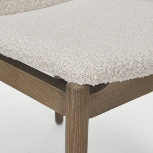 Mercana Cavett Coastal-Inspired Upholstered Dining Chair with Mid-Century Style and Soft Beachy Finish 69834