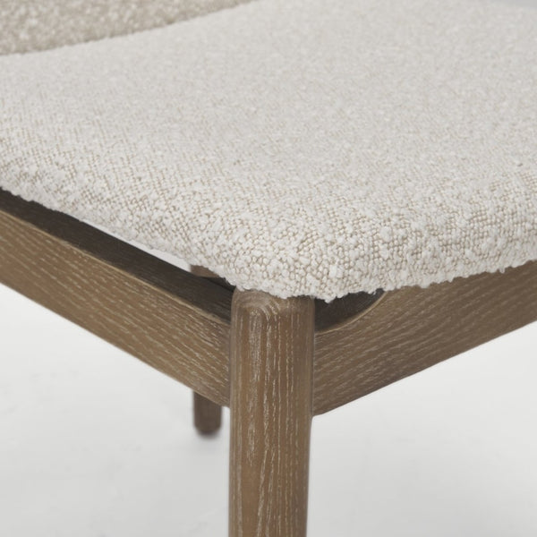 Mercana Cavett Coastal-Inspired Upholstered Dining Chair with Mid-Century Style and Soft Beachy Finish 69834